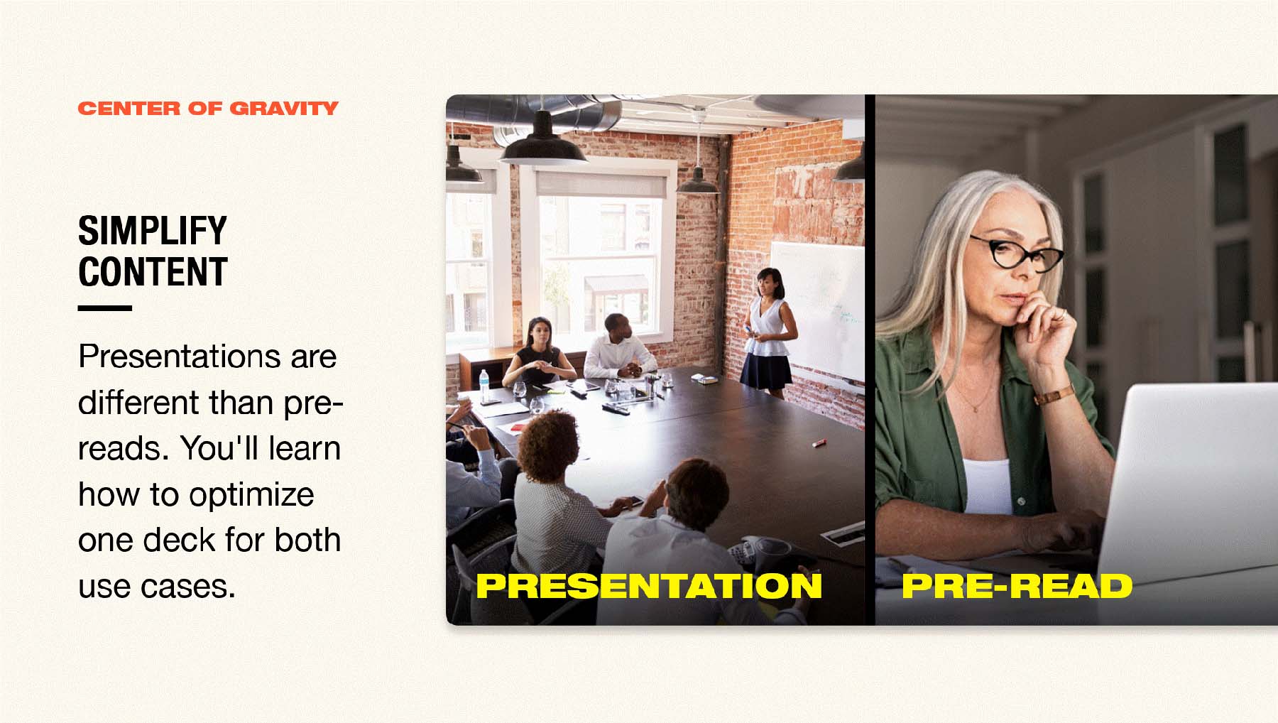 Simplify Content slide